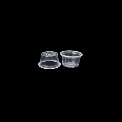 Escape preto descartável do ODM do OEM do copo claro plástico do molho resistente para o Souffle do chutney