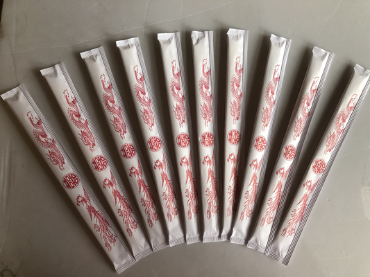 Hashis de bambu de 21CM -24CM TENSOGE Dispossiable com o papel completo envolvido para o alimento chinês