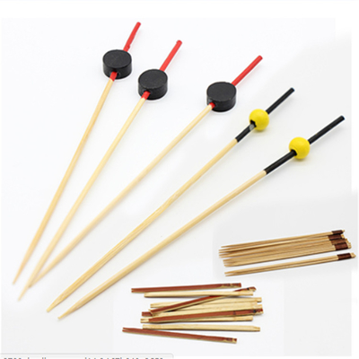 Logo Bamboo Knot Picks Skewers feito sob encomenda não revestiu a resistência térmica facilmente limpada