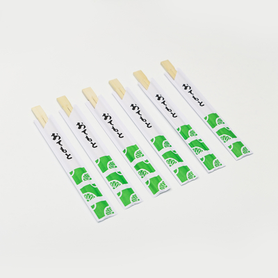 Utensílios de mesa para uso doméstico Pauzinhos de bambu descartáveis ​​redondos personalizados com capa de papel