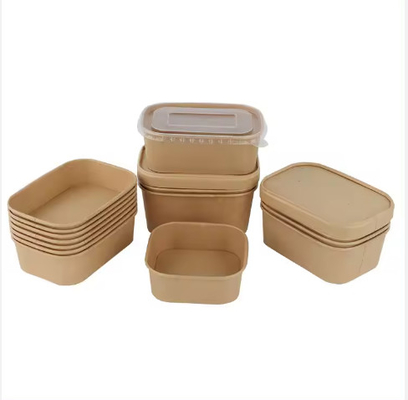 Container de embalagem de alimentos de papel marrom ecológico de alta qualidade
