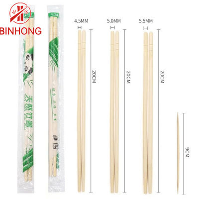 Hashis de bambu descartáveis redondos da cor 18cm da natureza