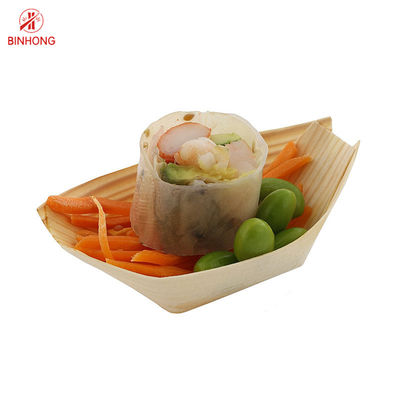 Madeira de vidoeiro descartável barco de madeira do sushi de 3,5 polegadas