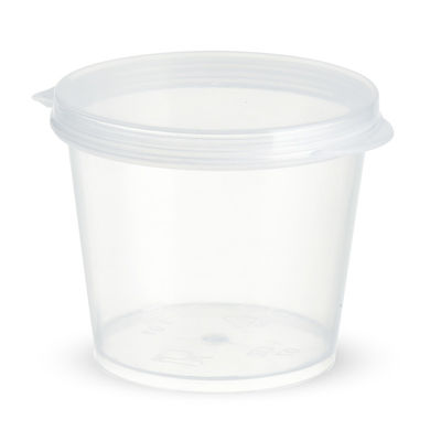 50ml Mini Copo para Molho PP Transparente PP Copo para Molho com Tampa