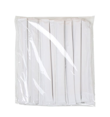 Pauzinho de bambu descartável com capa de papel branca inteira quadrada redondas gêmeas