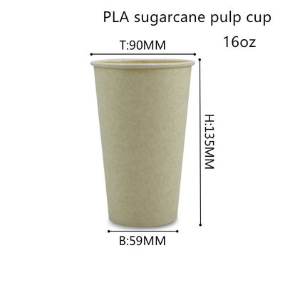 Copos bebendo ISO9001 do papel de bambu biodegradável do PLA da fibra