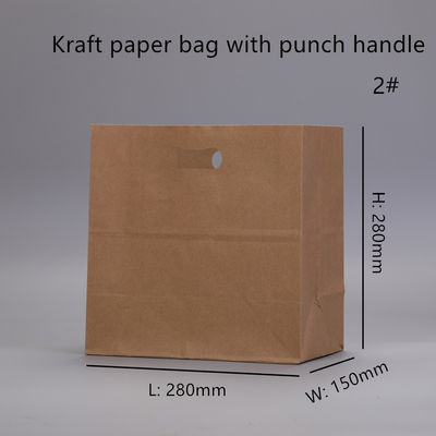 saco de papel de 80gsm 100gsm 120gsm Kraft com punho cortado