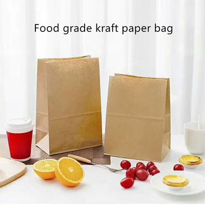 Saco de papel biodegradável da padaria de ISO9001 Brown