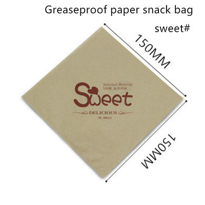 PE quadrado 55gsm revestido que envolve o saco de papel para o hamburguer