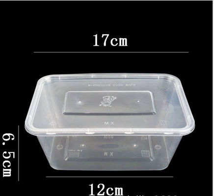 O plástico descartável dos PP leva embora a caixa Microwavable com tampa