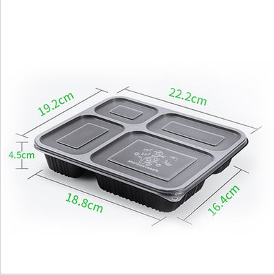 Recipiente de alimento descartável Microwavable 500 dos PP 650 750 1000ml