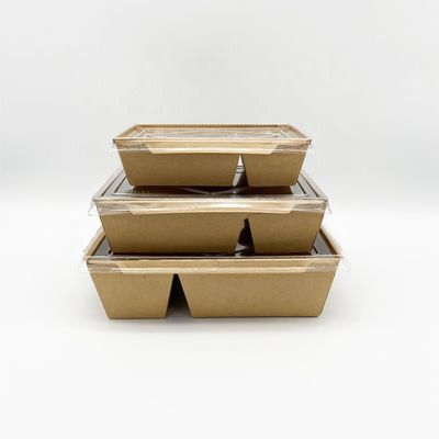 O papel de embalagem leva embora o recipiente de alimento descartável com tampas transparentes