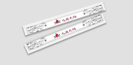 Pauzinhos de bambu descartáveis ​​de sushi com meia capa de papel e logotipo personalizado