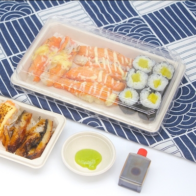 Compostable biodegradável amigável de Eco da caixa de embalagem do sushi do bolo