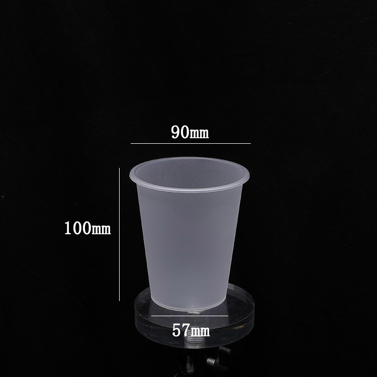 90 o calibre 360ml Dull Polish Plastic Cups Transparent exterior geou com as tampas