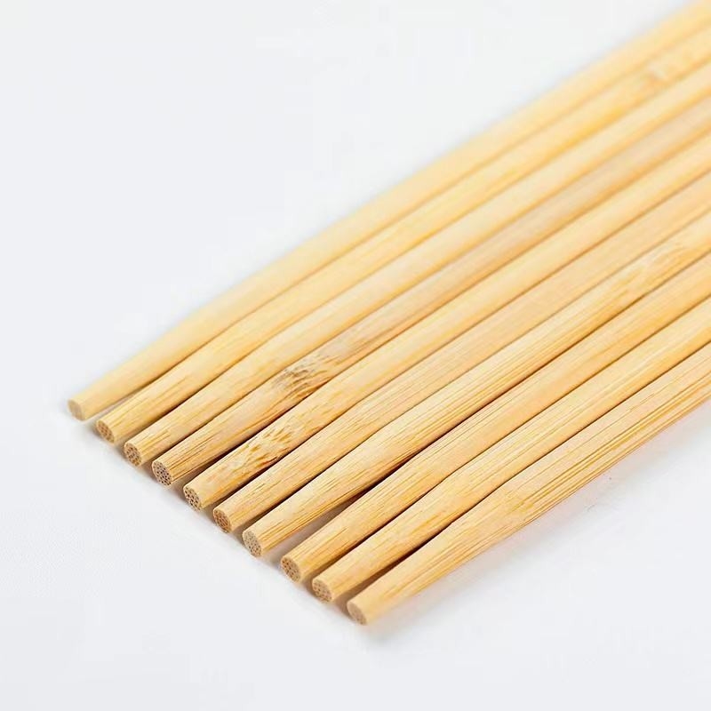Bamboo descartável japonês Bamboo Round Chopstick personalizado Bamboo Chapsticks nu