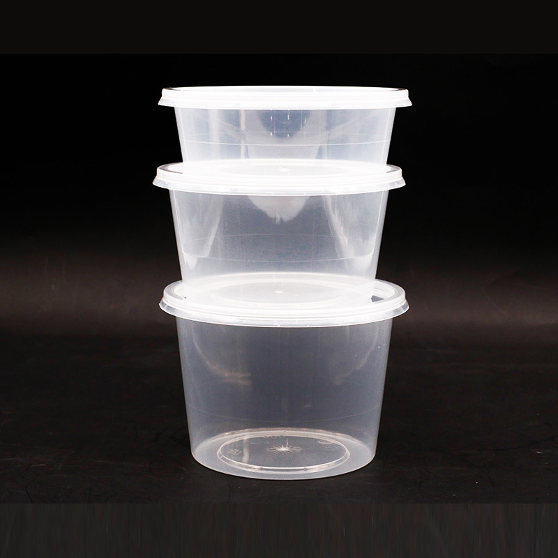 Recipientes de armazenamento descartáveis 8oz Leakproof do alimento do supermercado fino 12oz 16oz 32oz 64oz com tampas