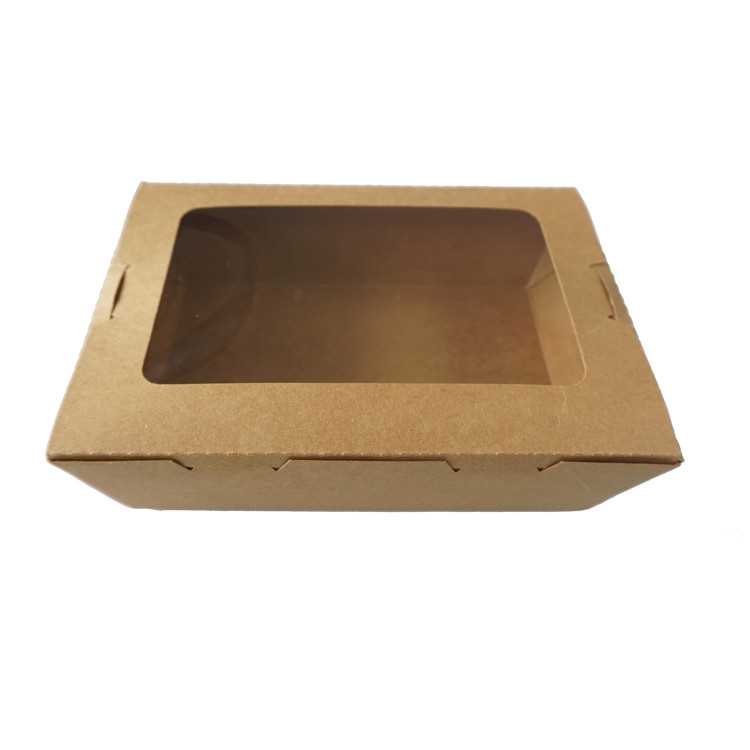 Caixa feita sob encomenda do papel de embalagem de Logo Food Container Box Disposable com janela