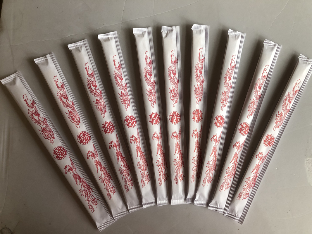 Hashis de bambu de 21CM -24CM TENSOGE Dispossiable com o papel completo envolvido para o alimento chinês