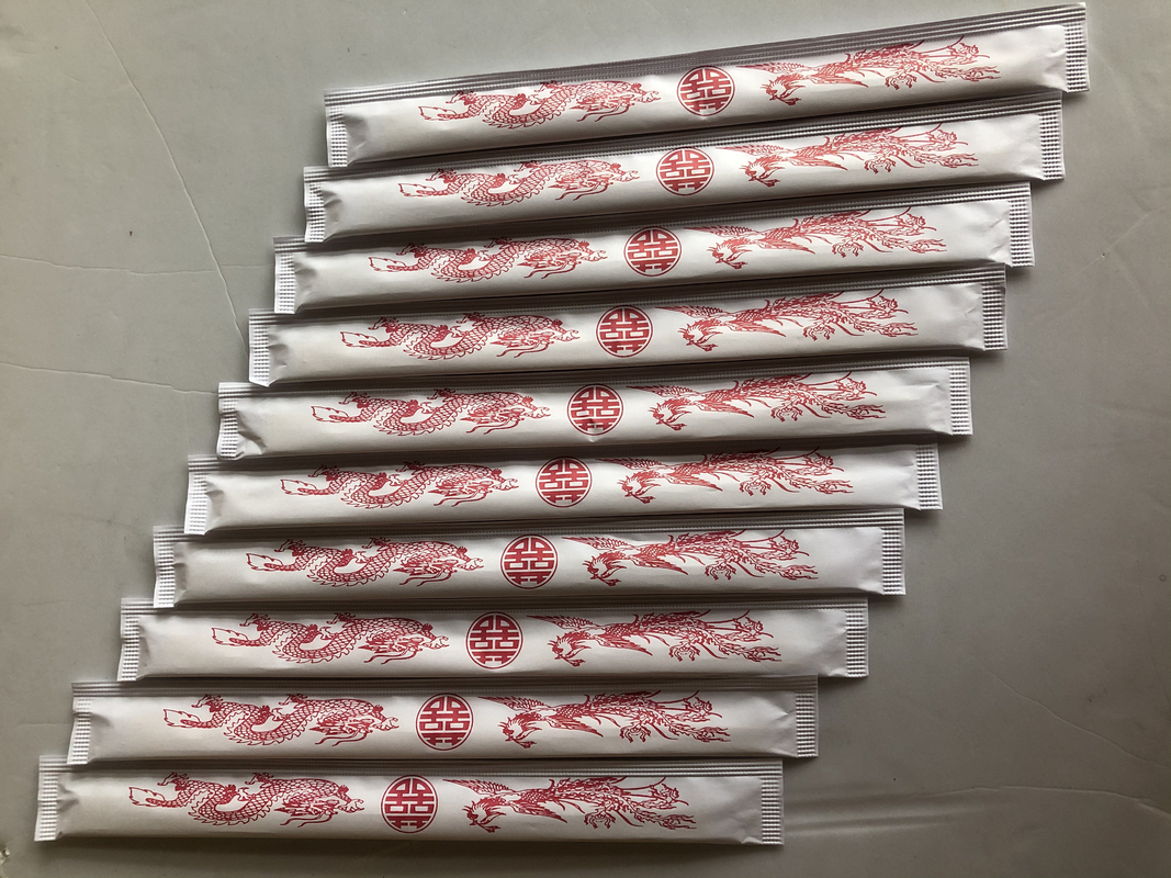 Hashis de bambu de 21CM -24CM TENSOGE Dispossiable com o papel completo envolvido para o alimento chinês