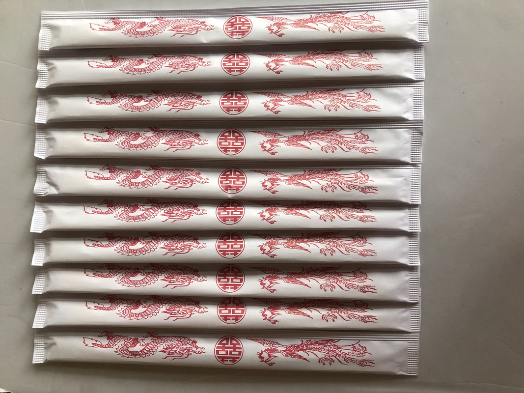 Hashis de bambu de 21CM -24CM TENSOGE Dispossiable com o papel completo envolvido para o alimento chinês