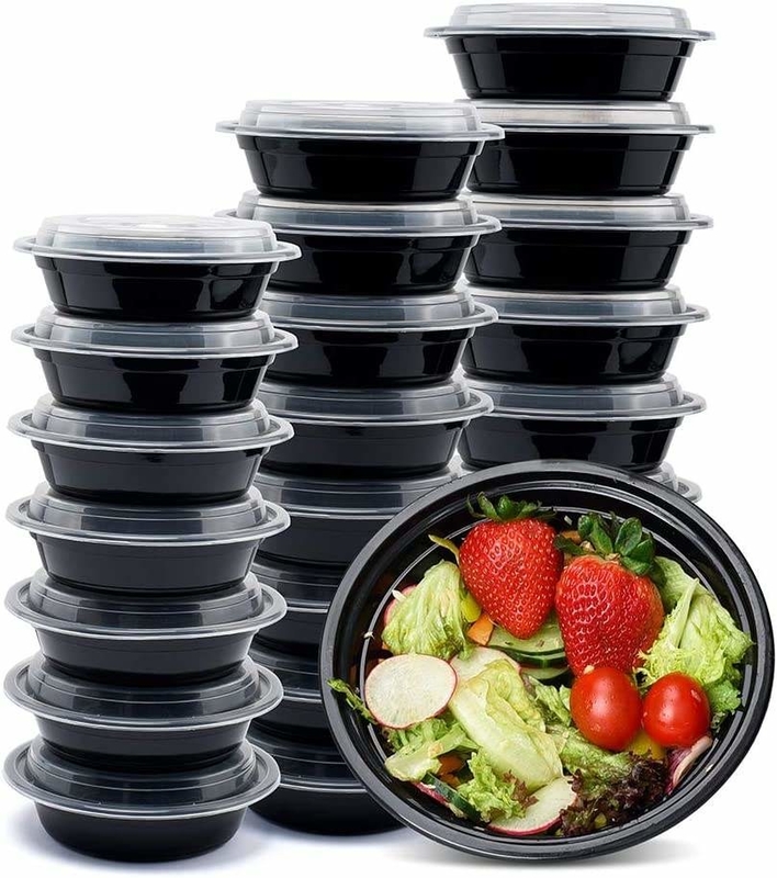 O alimento articulado do compartimento da preparação 3 da refeição parte superior plástica remove o recipiente descartável