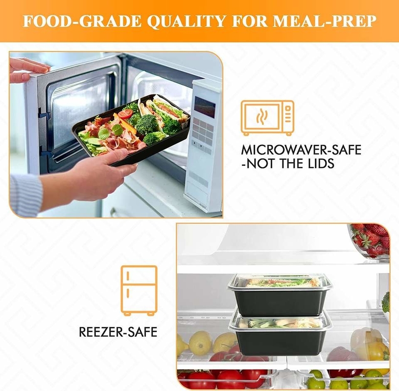 A micro-ondas remove a compartimento da caixa 2 do alimento o plástico descartável com tampa
