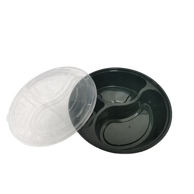Círculo descartável Eco-amigável Bento Box Plastic And Microwavable