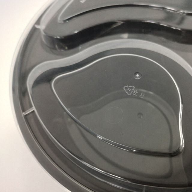 Círculo descartável Eco-amigável Bento Box Plastic And Microwavable