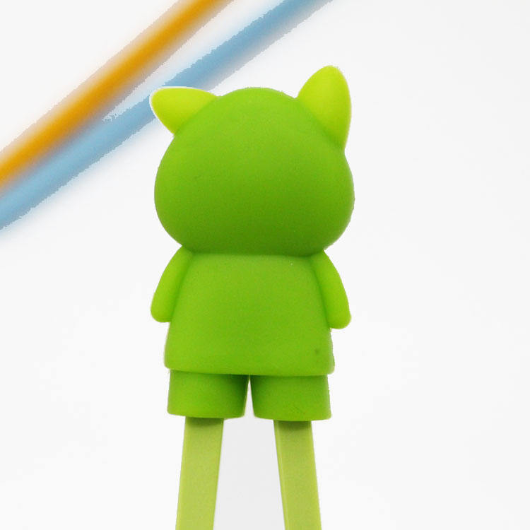Utensílios de mesa de silicone em forma de porco Suportes de pauzinhos cabeça para crianças