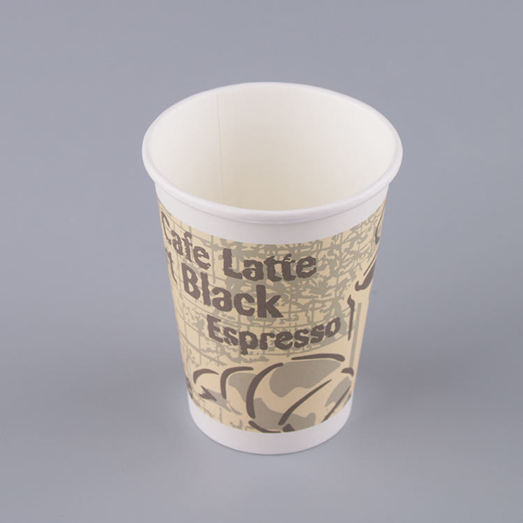 Copo de café biodegradável ecologicamente correto copo de papel descartável personalizado