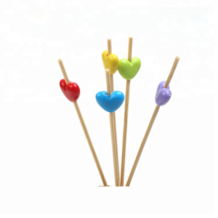 Logo Bamboo Knot Picks Skewers feito sob encomenda não revestiu a resistência térmica facilmente limpada