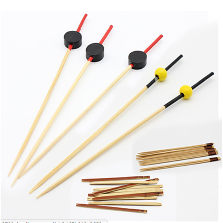 Logo Bamboo Knot Picks Skewers feito sob encomenda não revestiu a resistência térmica facilmente limpada