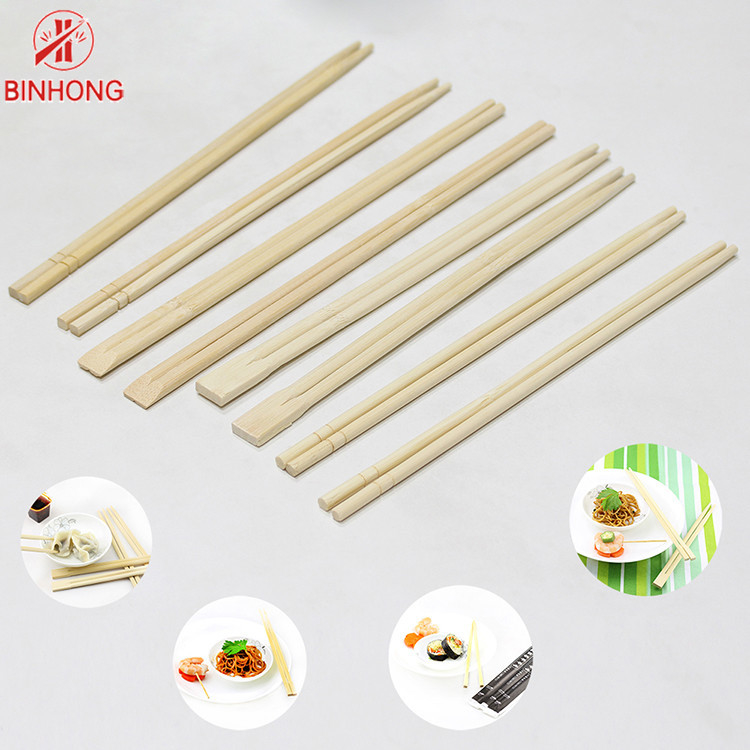 Personalizar a impressão Logo Natural Household Wooden Chopsticks reutilizou