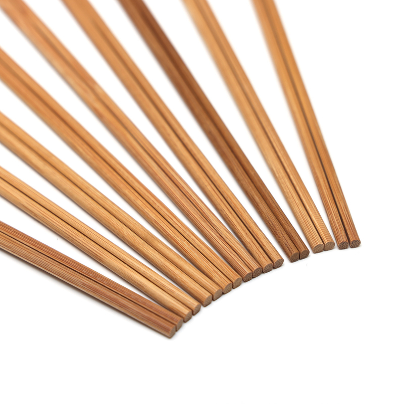 Pauzinhos de bambu marrom ou carbonizado 21cm/24cm 4,8mm-5,0mm