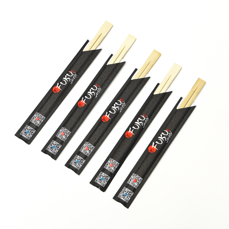 Pauzinhos de bambu com logotipo personalizado para sushi personalizado Embalagem individual