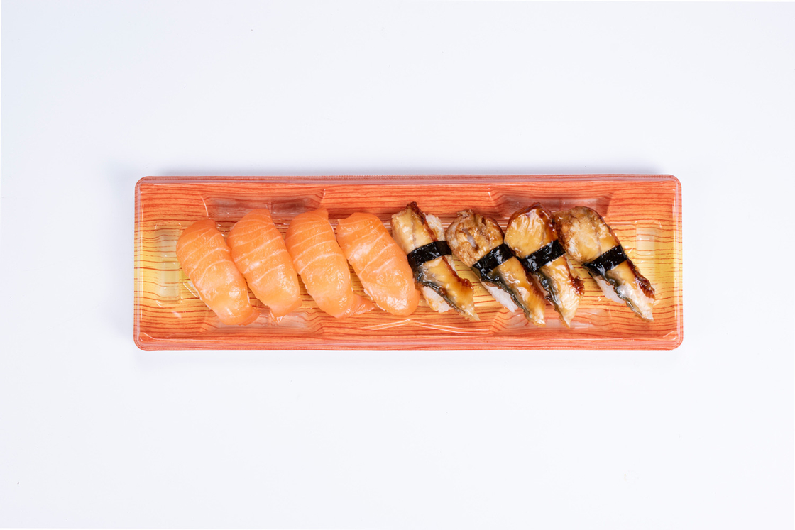 Caixas para tirar de fora Caixa de embalagem de sushi descartável com tampa recipiente de plástico transparente