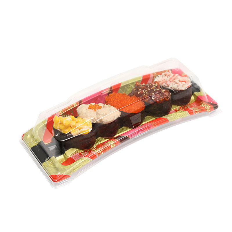 Caixa de Sushi Nikki de plástico transparente descartável Caixa de embalagem para levar Caixa de Sushi Nikki Bento personalizada