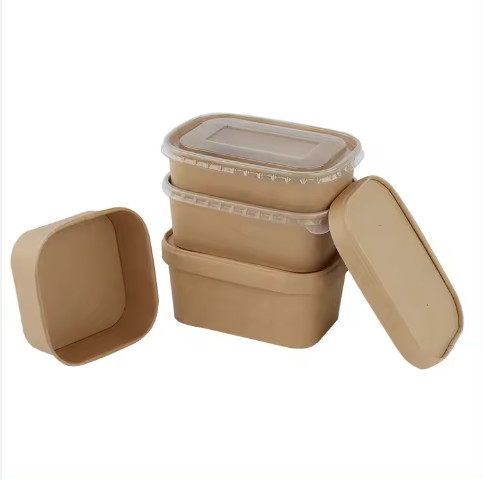 Container de embalagem de alimentos de papel marrom ecológico de alta qualidade