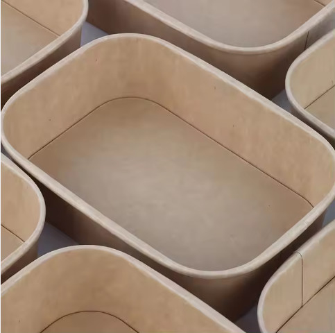 Container de embalagem de alimentos de papel marrom ecológico de alta qualidade