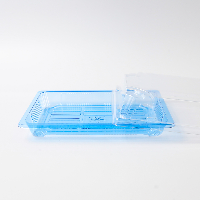 BH00-11 recipiente de alimentos caixa de embalagem para levar plástico para boa alimentação plástico azul caixa de sushi descartável