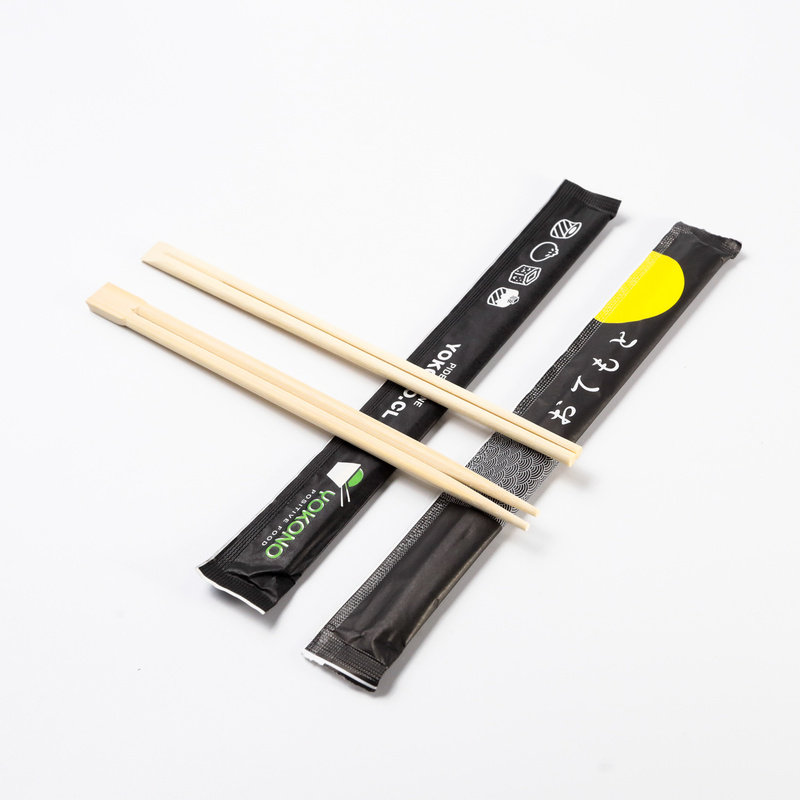 Disposable Bamboo Chopsticks Made in Hunan factory halp paper wrap twins tensog round chopsticks