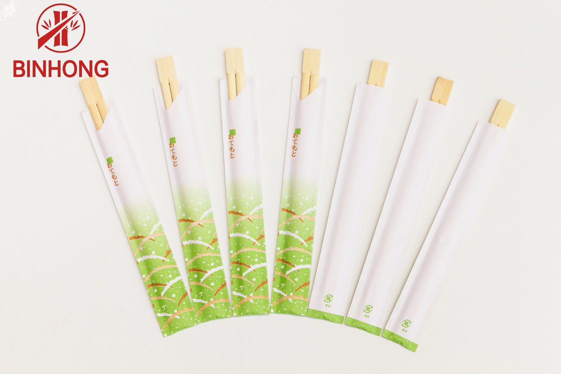 Fabricantes Logo Printed Disposable Bamboo Chopsticks feito sob encomenda