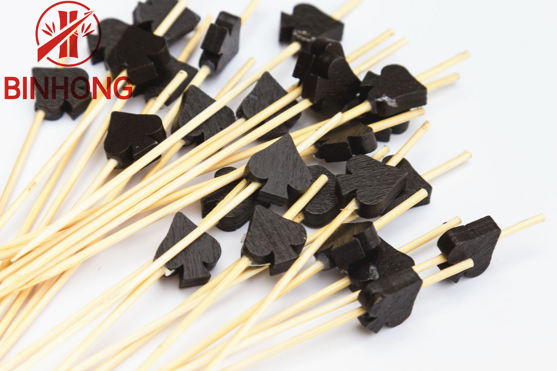 Varas de bambu do cocktail liso de bambu descartável da cor 6CM