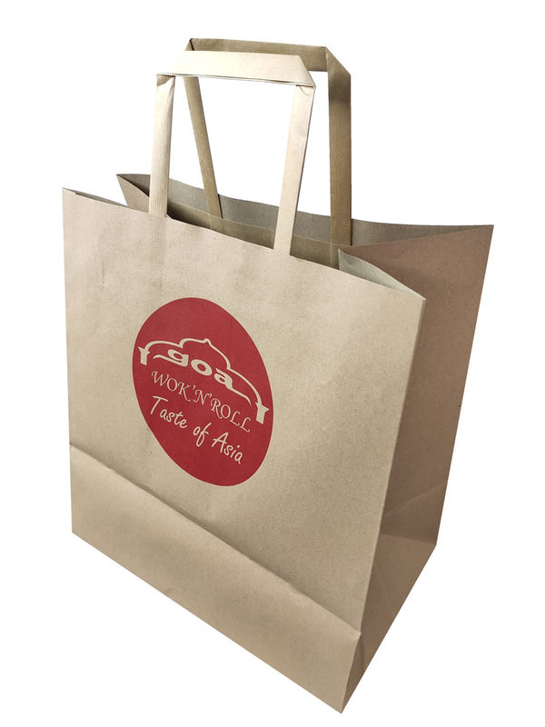 Sacos de papel de embalagem impressos feitos sob encomenda de Brown ISO9001