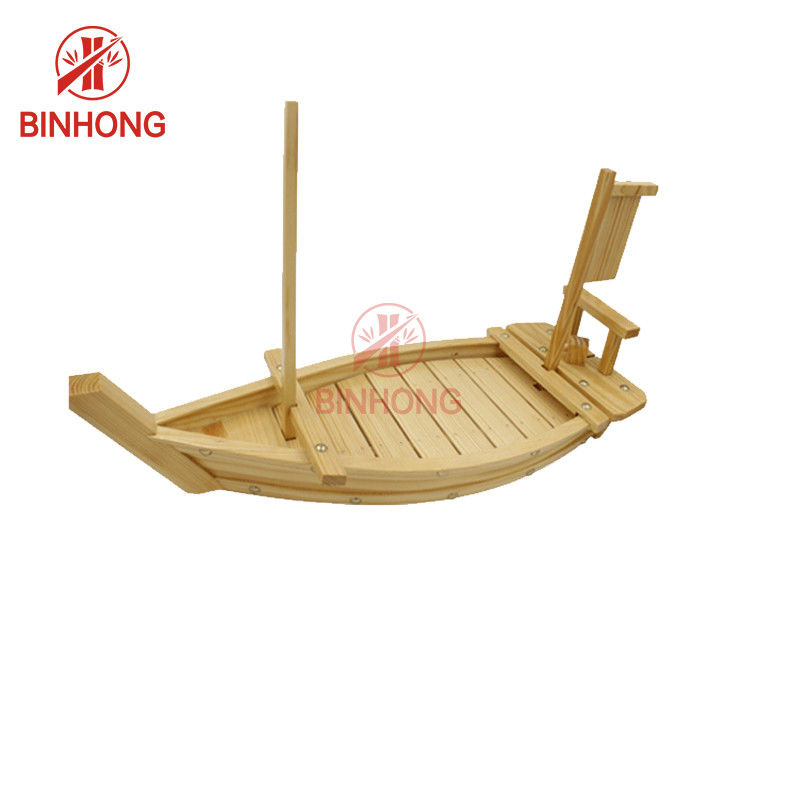 100% 23" de bambu natural barco Tray For Restaurant do sushi