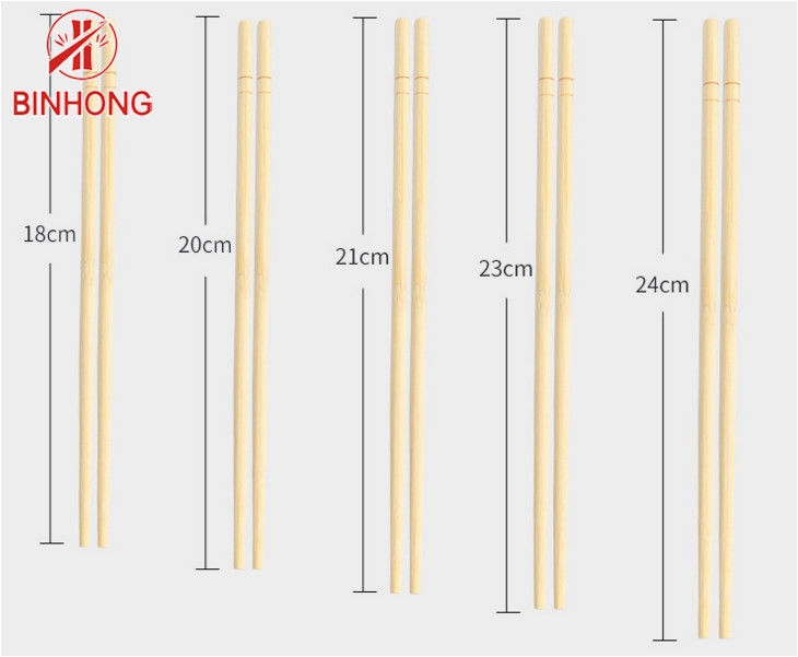 Hashis de bambu descartáveis redondos da cor 18cm da natureza