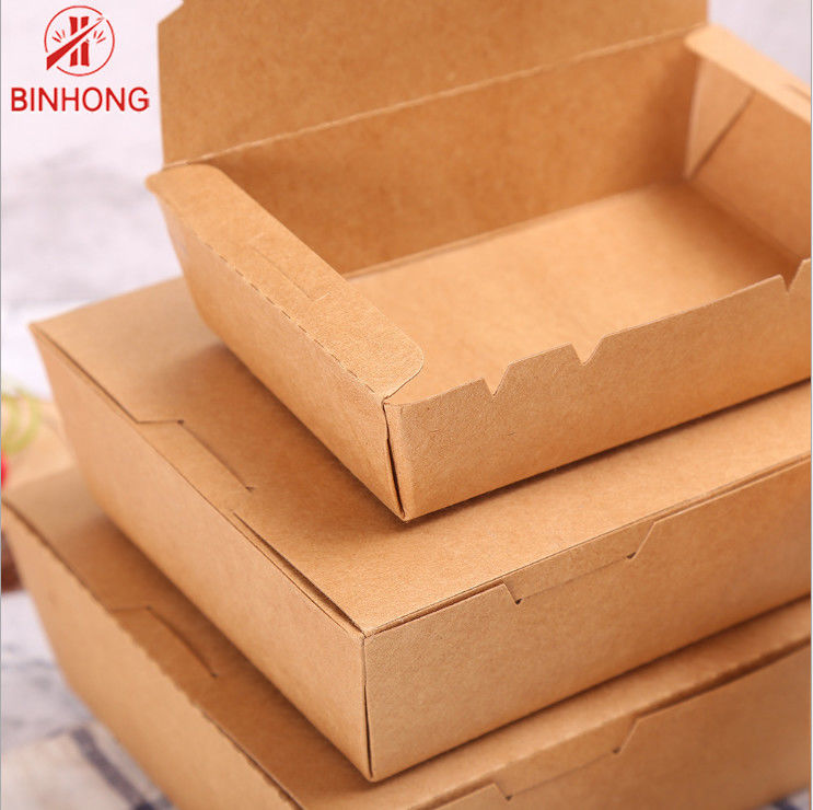 Únicas lancheiras de papel descartáveis de empacotamento da parede 0.3kg