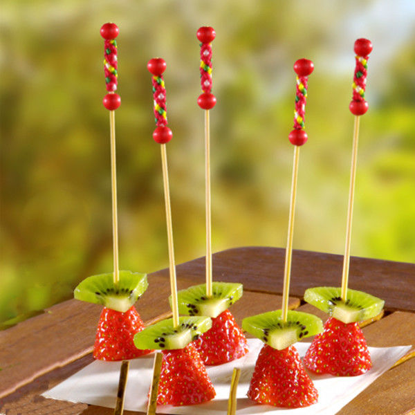 Varas do alimento do bambu da decoração 8cm do partido para bebidas dos aperitivos