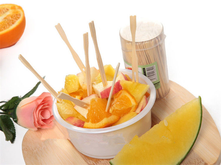 Varas de bambu descartáveis do espeto do fruto de Moso 9cm